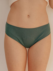 culotte menstruelle en coton biologique couleur verte